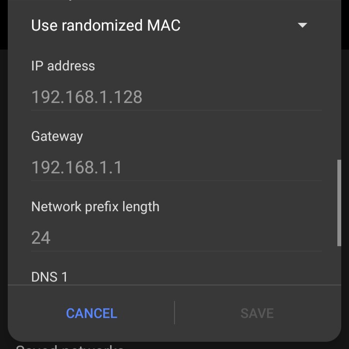 Android Static IP Address
