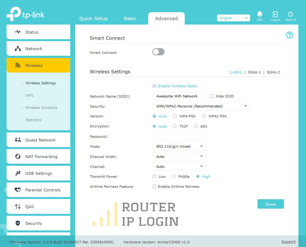 Change the SSID WiFi Network Name on a Router